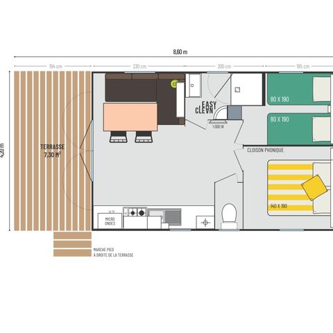 Mobile home 6 persons - LoggiaBay MRI