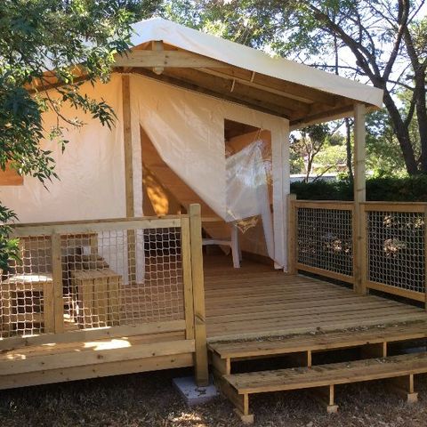 Canvas and wooden tent 4 persons - Ecolodge (without sanitary facilities)