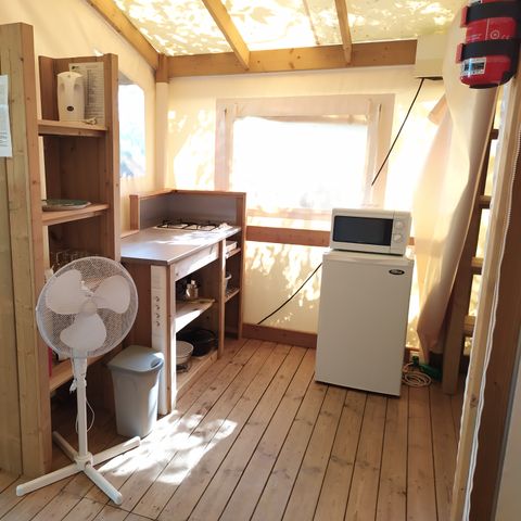 Canvas and wooden tent 4 persons - Ecolodge (without sanitary facilities)