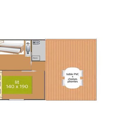Glamping tent 4 persons - Tithome (without sanitary facilities)