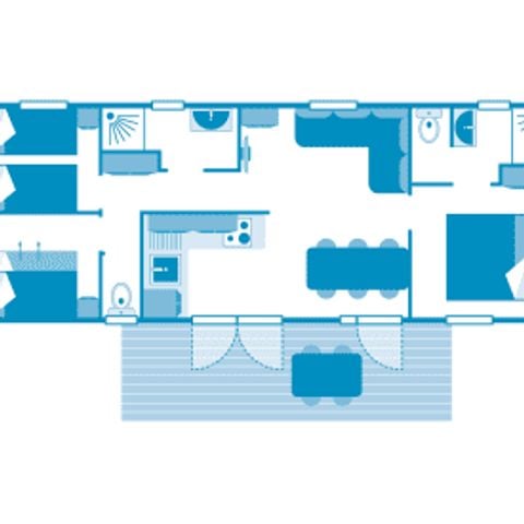 Mobile home 6 persons - Cottage 6p 3ch 2SdB ****