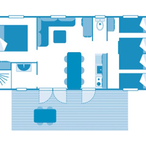 Mobile home 6 persons - Cottage 6p 3ch ****