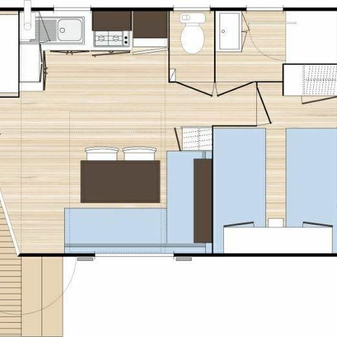 Mobile home 4 persons - Le Plein Air 2 rooms 29m² (4 adults max - pets not allowed - non-smoking)