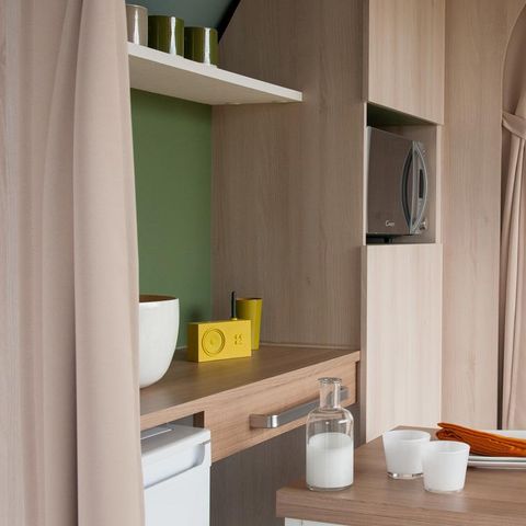 Stacaravan 4 personen - Le Coco 2 kamers 16m² zonder badkamer (2 volwassenen max - Huisdieren niet toegestaan - niet-roken)