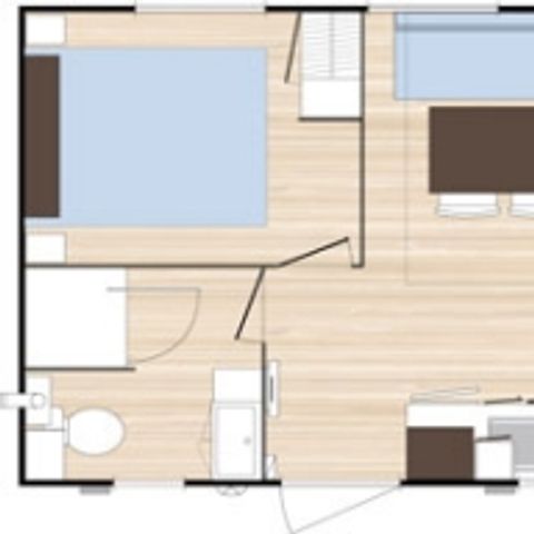Mobilheim 2 Personen - O'Phea 1 Zimmer 20m² (Max. 2 Erwachsene - Haustiere verboten - Nichtraucher)
