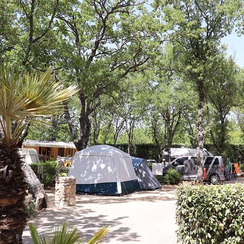 Kampeerplaats - Comfortpakket (1 tent, caravan of camper / 1 auto / 16A elektriciteit)