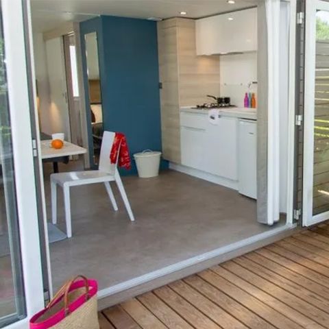 Stacaravan 2 personen - Stacaravan Key Westotel 20m² - 1 kamer + TV +Klimaat