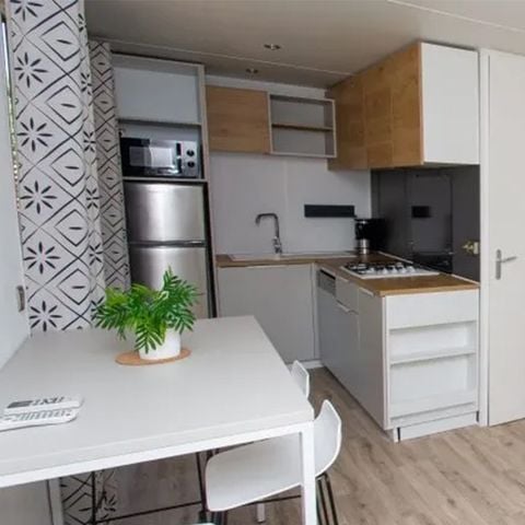 Mobilheim 4 personen - Sillans Privater Jacuzzi - 32m² - 2 Zimmer - Geschirrspüler + Tv + A/C