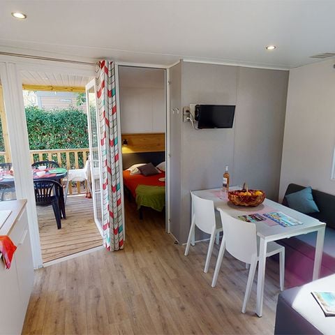 Mobilhome 4 personas - Mobil home Sainte-Croix - 28m² - 2 habitaciones + TV + A/C