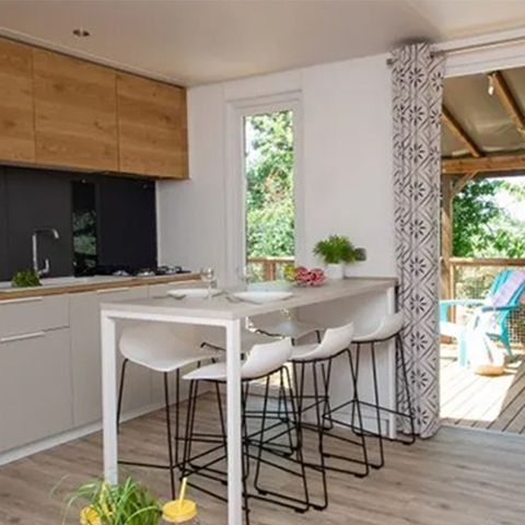 Mobile home 6 persons - Mobile home Verdon - 33 m² - 3 bedrooms + TV + A/C