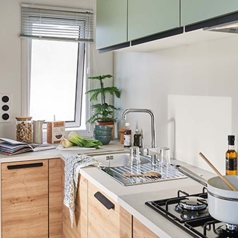 Mobilheim 6 Personen - Quinson - 33m² - 3 Schlafzimmer + TV + A/C