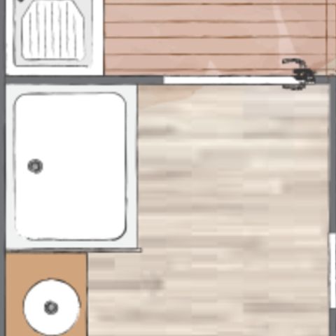 Kampeerplaats - Zeer comfortabele staanplaats met individueel sanitair - 110m2