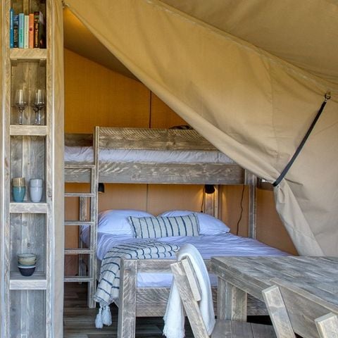 Safaritent 5 personen - Lodgetent SAMENSTELLING 2 slaapkamers zonder sanitair