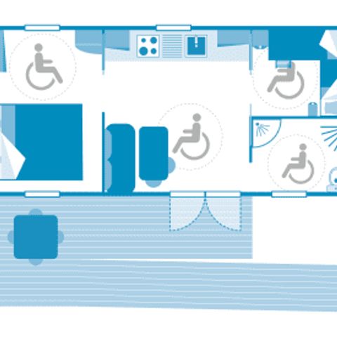 MOBILHOME 5 personas - Cottage 4/5p 2ch clim *** PMR