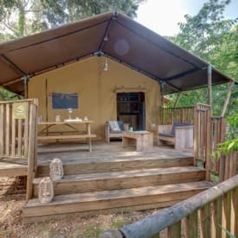 Canvas and wooden tent 5 persons - Lodge Safari 5p 2bed ****