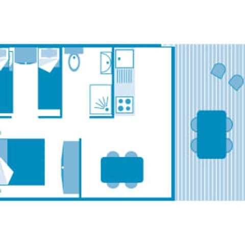 TENTE TOILE ET BOIS 5 personnes - Lodge Safari 5p 2ch ****