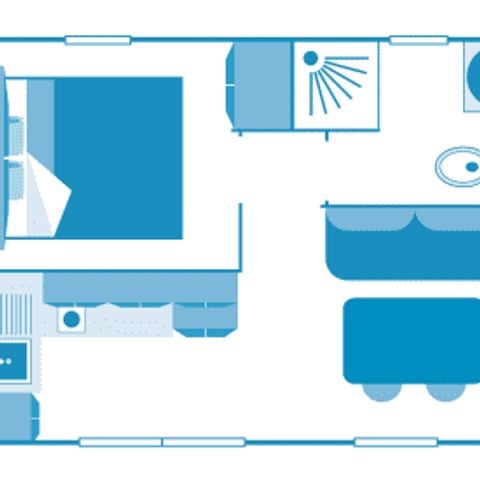MOBILHOME 2 personnes - Cottage 2p 1ch clim ****