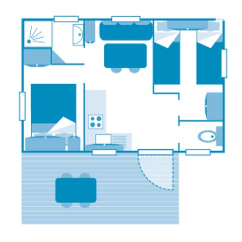 Mobile home 4 persons - Cottage 4p 2ch ** (in French)