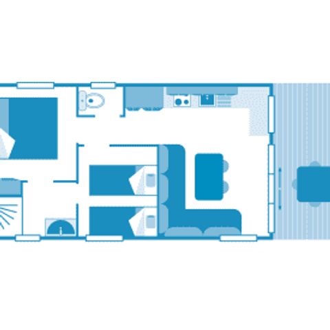 Mobile home 4 persons - Cottage 4p 2ch air conditioning ****