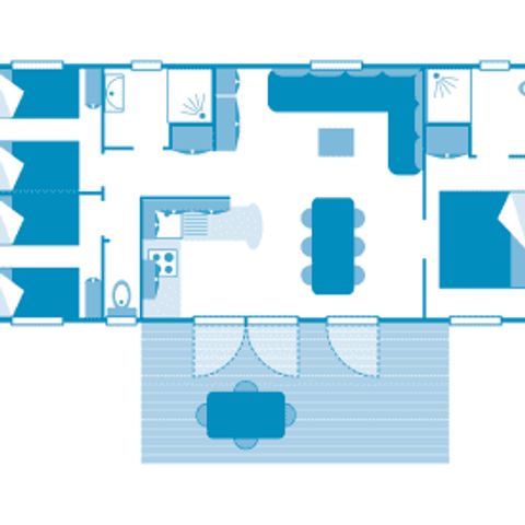 Mobile home 6 persons - Cottage 6p 3ch 2SdB air conditioning ****