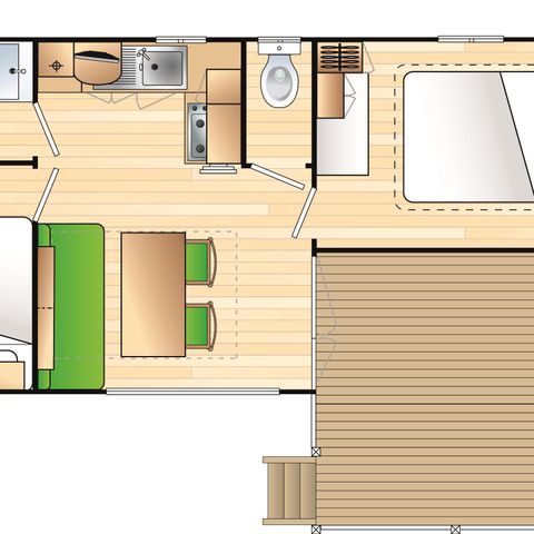 STACARAVAN 4 personen - Standaard 29 m² - zonder airconditioning