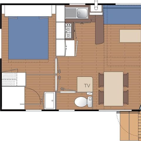 Stacaravan 4 personen - Cottage Confort 29 m² - Airconditioning