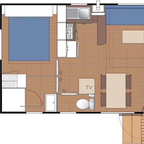 MOBILHEIM 4 Personen - Cottage Confort 29 m² - Klimaanlage