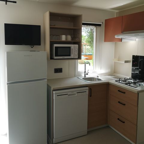 Stacaravan 6 personen - Premium + TV + Airconditioning