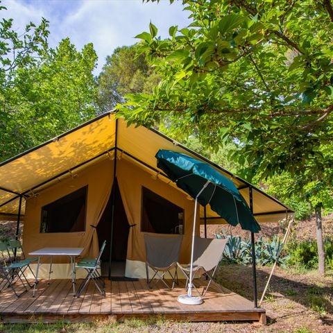 Canvas and wooden tent 4 persons - Ponza tent