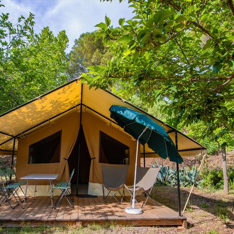 Tente en toile et en bois 4 personnes - Tente Ponza