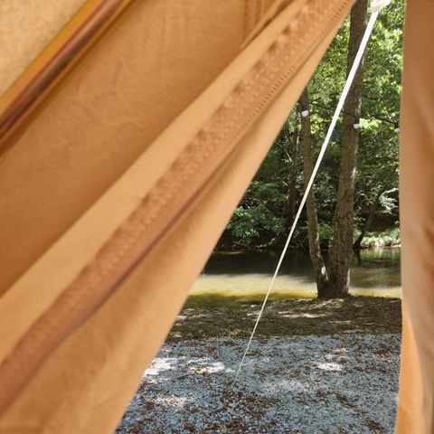 TIENDA DE LONA Y MADERA 4 personas - Tienda de campaña max 4pers (3 adultos max)