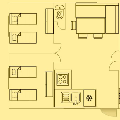 Stacaravan 6 personen - SUPER TITANIA
