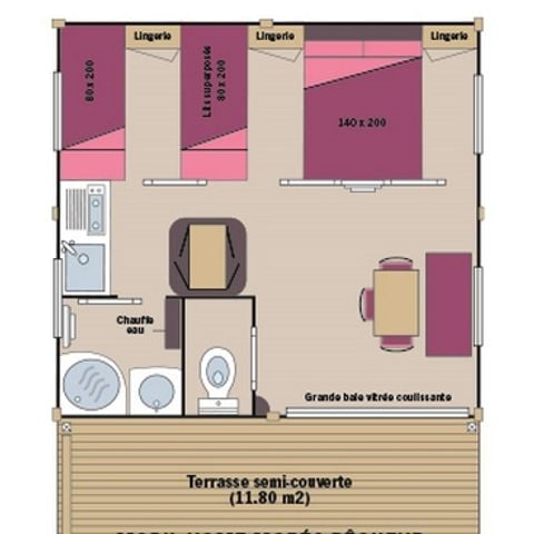 MOBILHOME 5 personnes - Moréa Pêcheur
