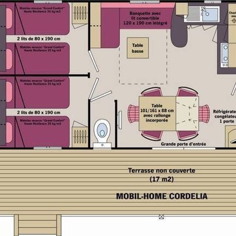 MOBILHOME 8 personas - Cordelia 3 dormitorios