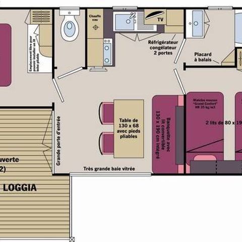 MOBILE HOME 6 people - Comfort 2 Bedrooms