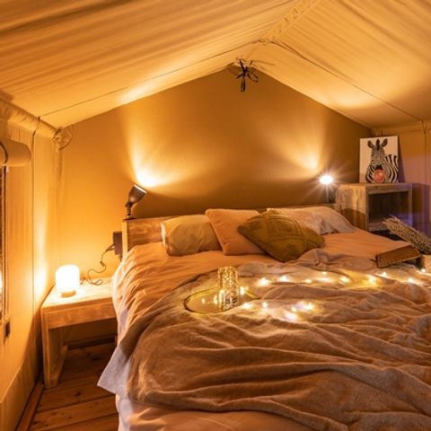 Tent van canvas en hout 2 personen - Mini Lodge op palen