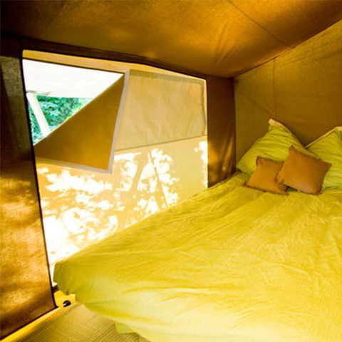 TENDA IN TELA E LEGNO 5 persone - Tenda lodge Cabanon su palafitte 2 camere da letto