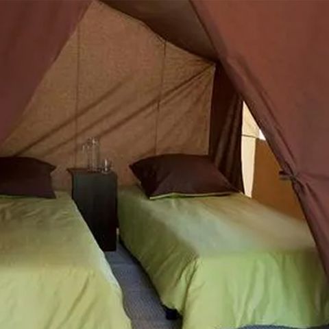 Tienda de lona y madera 5 personas - Tienda de campaña Cabanon sobre pilotes 2 habitaciones