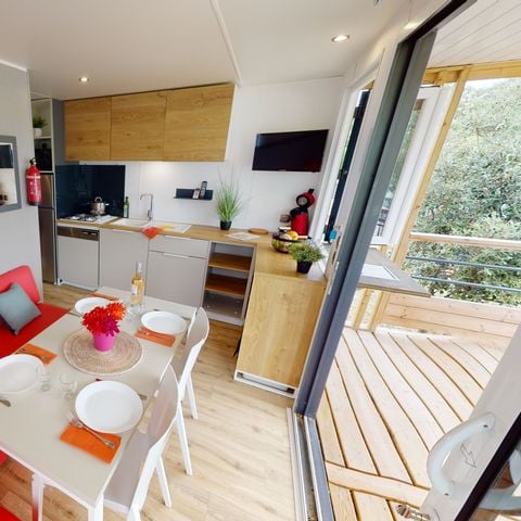 Stacaravan 4 personen - Premium Cottage - 27m² - 2 Slaapkamers