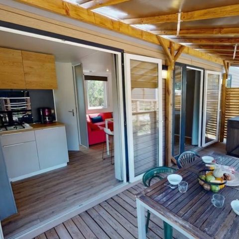 Mobile home 4 persons - Mobile home Lourmarin with Jacuzzi - 32m² - 2 bedrooms