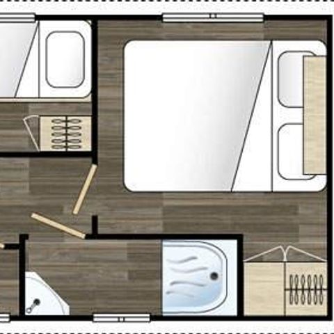 Uniek 4 personen - Airconditioning - 2 slaapkamers - 8.10 x 3.22m / Cicade, Cricket, Chardonnet, Chickadee