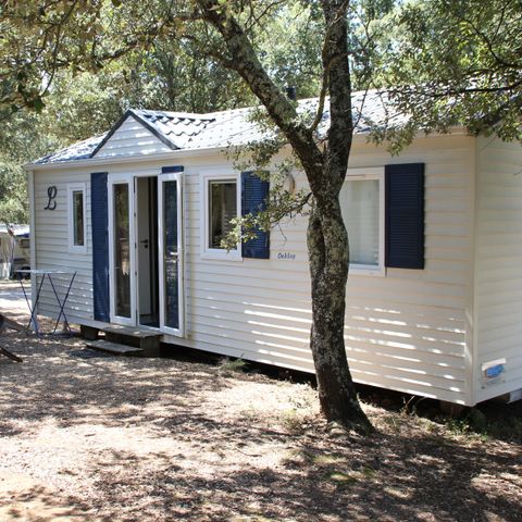 Mobilheim 4 personen - MOBIL HOME Komfort Klimatisiert - 2 Schlafz. - 3.40 x 7.80m / Grüne Eiche