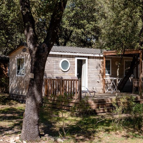 Stacaravan 4 personen - Comfort | 2 Slaapkamers | 4 Pers | Verhoogd terras | 1 Badkamer | Airconditioning | TV