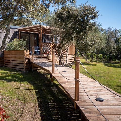Stacaravan 8 personen -  Mobile-home | Ultimate | 3 slaapkamers | 6/8 personen | *Verhoogd terras* | 1 badkamer | Airconditioning | TV