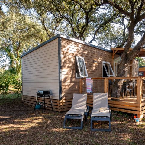 Stacaravan 6 personen - Premium | 3 slaapkamers | 6 pers | *Verhoogd terras* | 1 badkamer | Airconditioning | TV