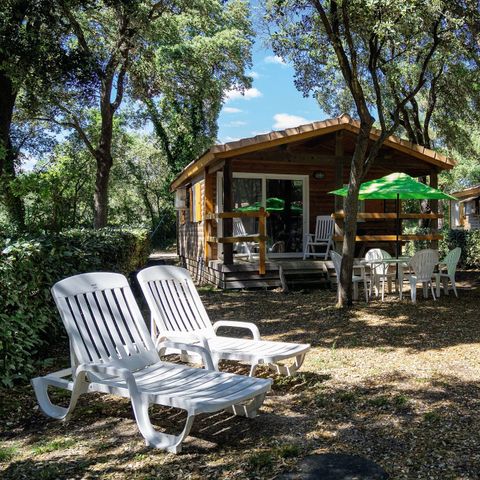 Chalet 6 personen - Chalet | Klassiek | 3 Slaapkamers | 6 Pers | Verhoogd terras | 1 Badkamer | Airconditioning