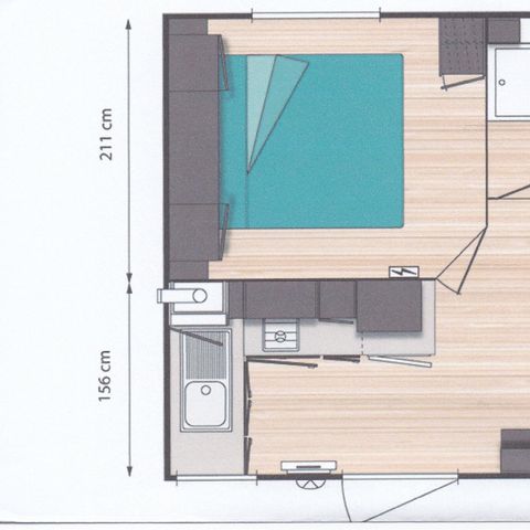 CASA MOBILE 2 persone - CASA MOBILE CON 1 CAMERA DA LETTO