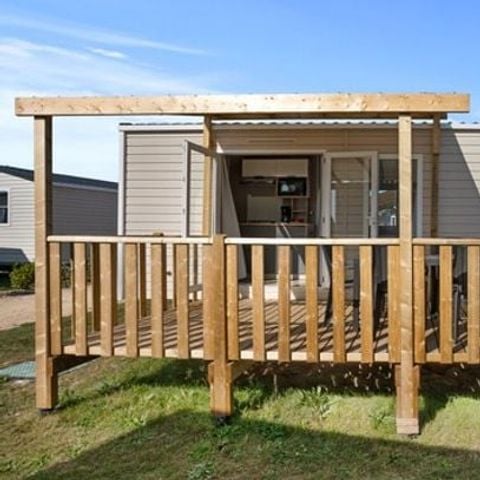 Mobilheim 6 personen - Premium | 3 Schlafz. | 6 Pers. | Terrasse Lounge | Klimaanlage | TV