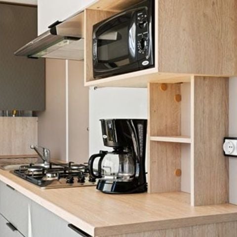 Mobilheim 6 personen - Premium | 3 Schlafz. | 6 Pers. | Terrasse Lounge | Klimaanlage | TV