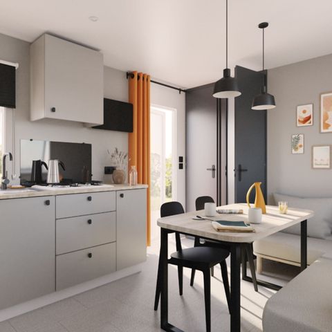 BUNGALOW 4 personnes - Mobil-home | Premium | 2 Ch. | 4 Pers. | Terrasse Lounge | Clim. | TV